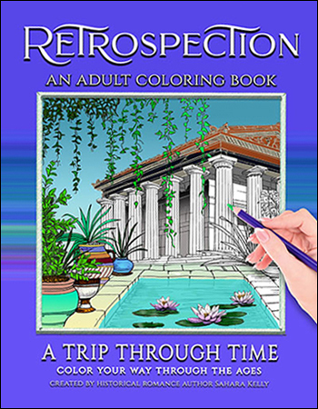 A historically themed coloring book cover by Sahara Kelly